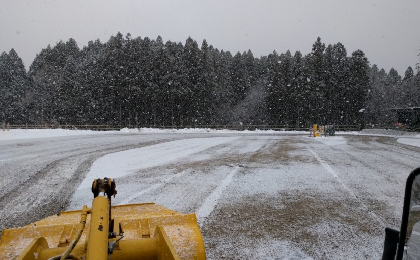 乗馬クラブの降雪対策